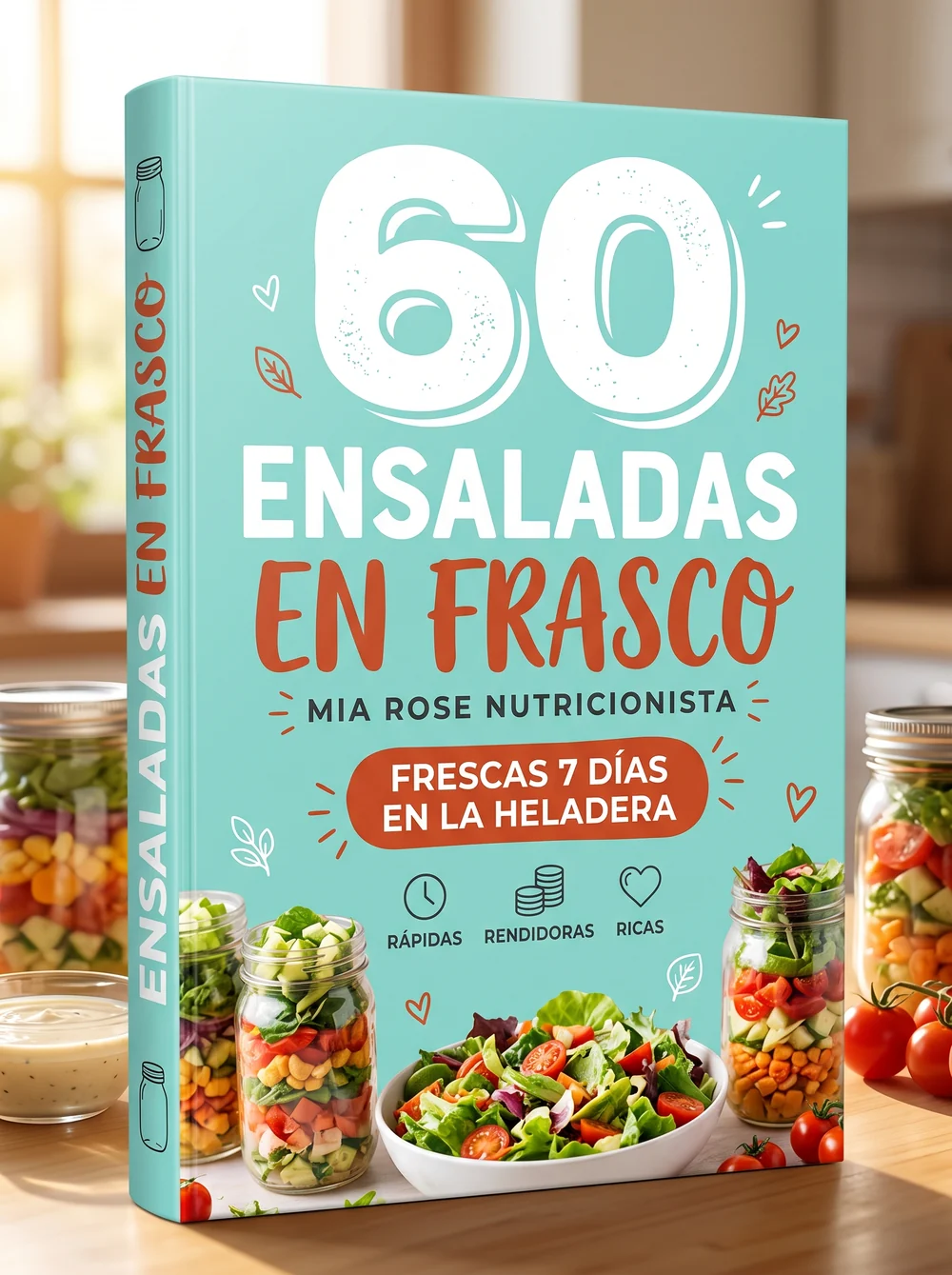 Los dos recetarios: Ensaladas en Frasco con 60 recetas y 50 aderezos