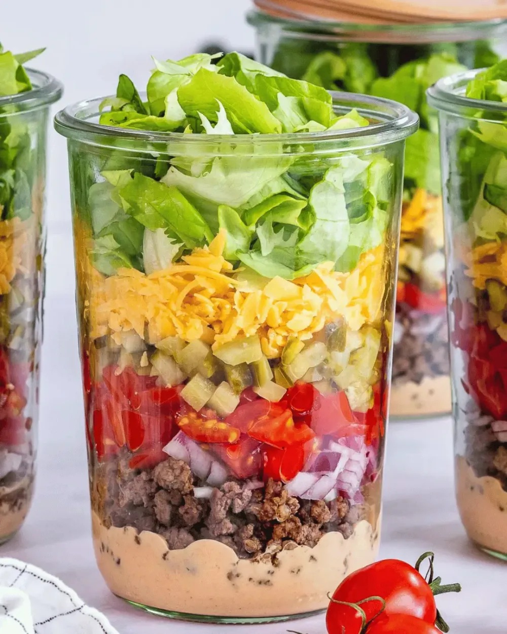 Ensalada big mac en frasco